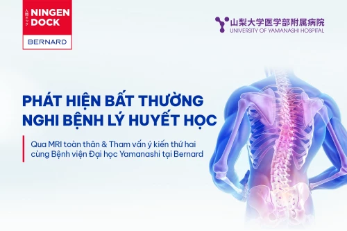 Phát hiện bất thường nghi bệnh lý huyết học qua chụp MRI toàn thân trong dịch vụ tầm soát toàn diện - chuyên sâu Ningen Dock tại Bernard